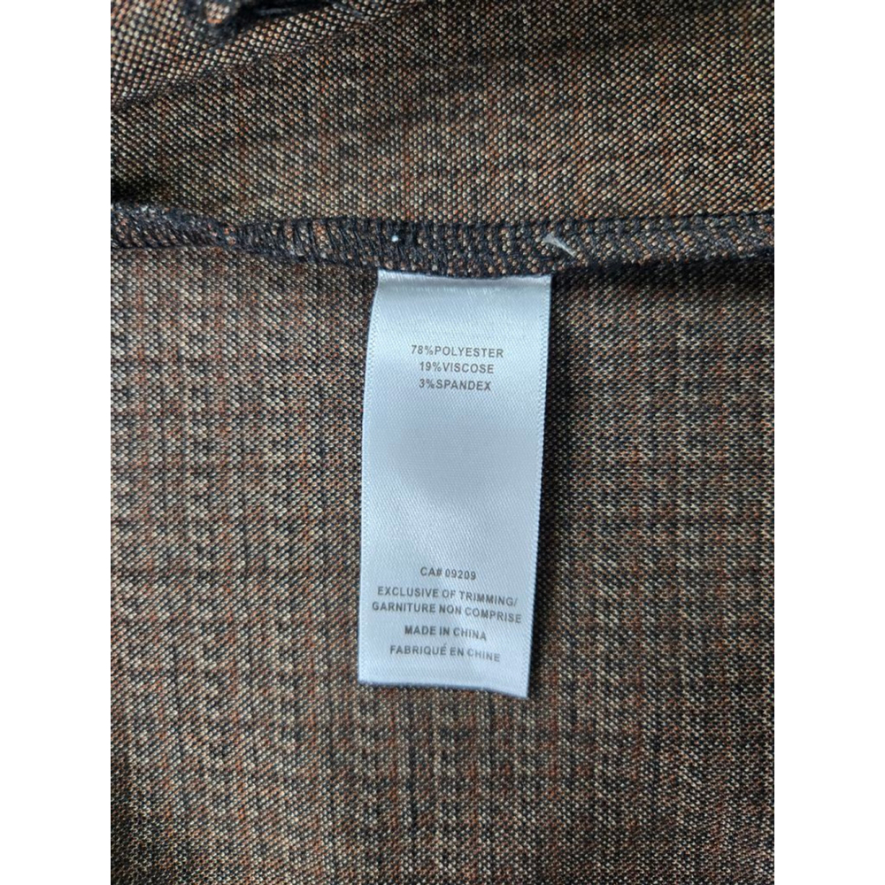 Women's Cleo Petite Brown Black Plaid Blazer Jacket 14P - Picture 4 of 6